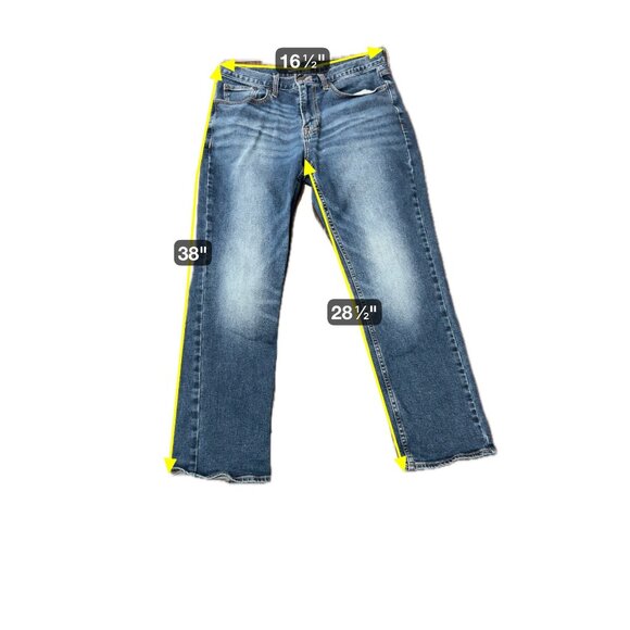 Old Navy Mens Straight Built In Flex Medium Wash Jeans SZ 32x30 - Picture 6 of 7